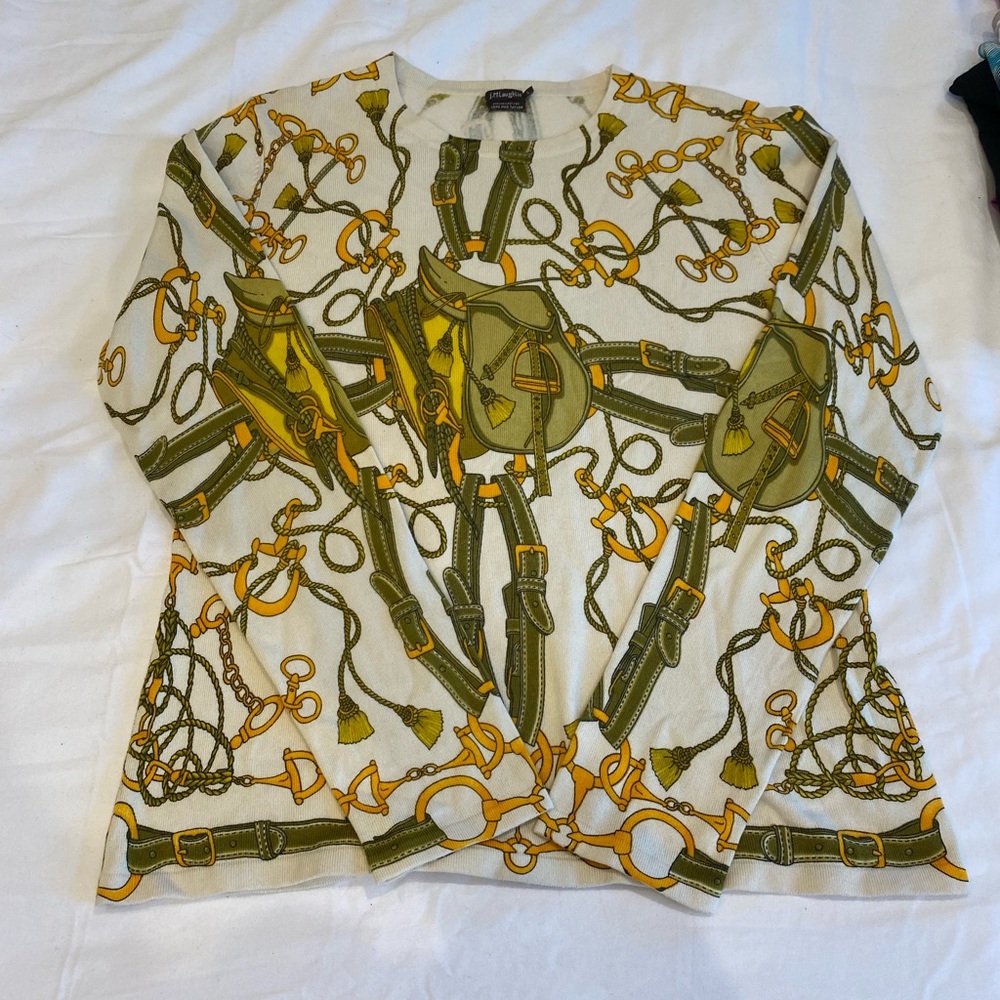 J McLaughlin equestrian sweater size large